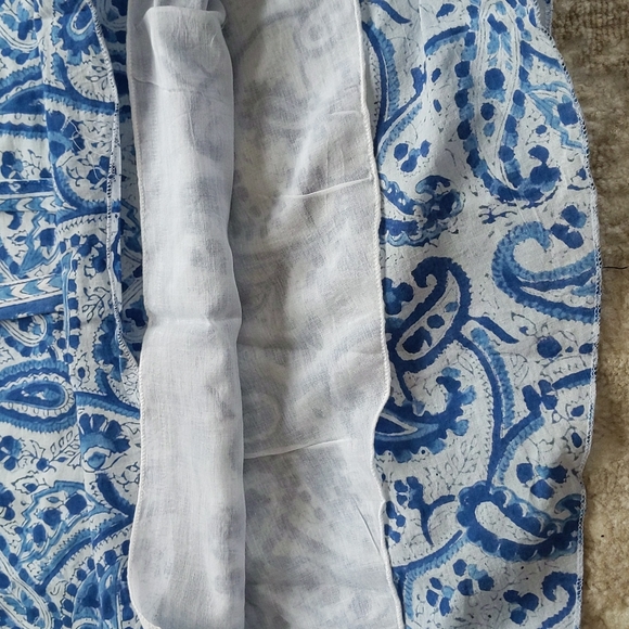 New Mexicali Blues Paisley Print Wrap Lined Skirt One Size Blue - Picture 9 of 12